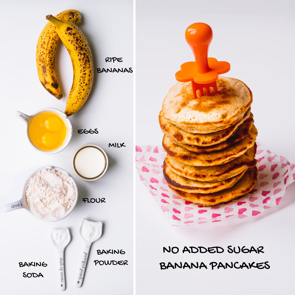 No sugar added banana pancakes for baby